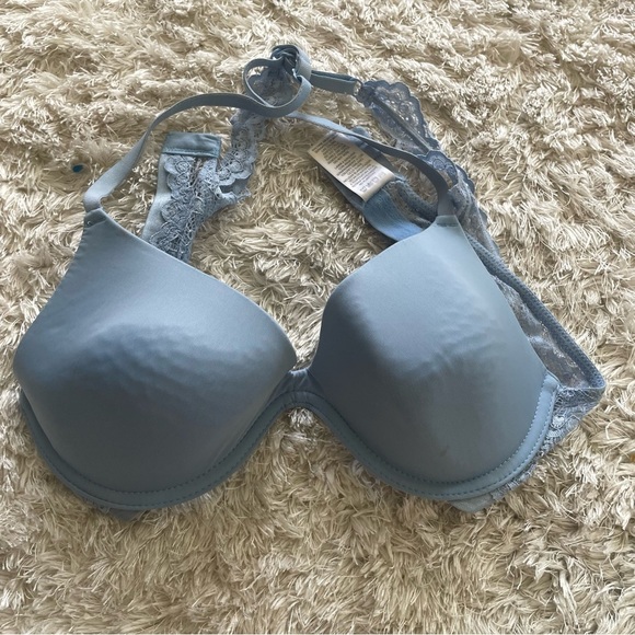 Light Blue Underwire Lace Bra Size 34C - Picture 3 of 8